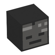 Lego hlava Minecraft, černá (6134926, 6162511)